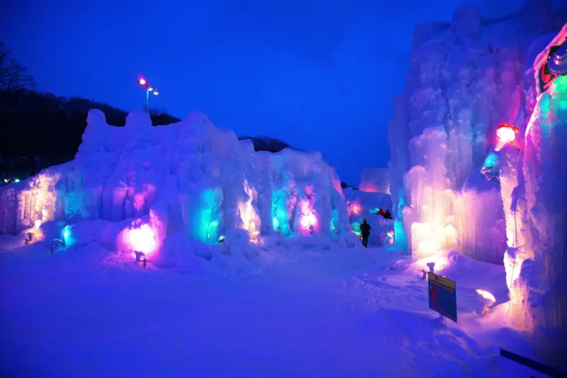 Ice Sculptures at Lake Shikotsu