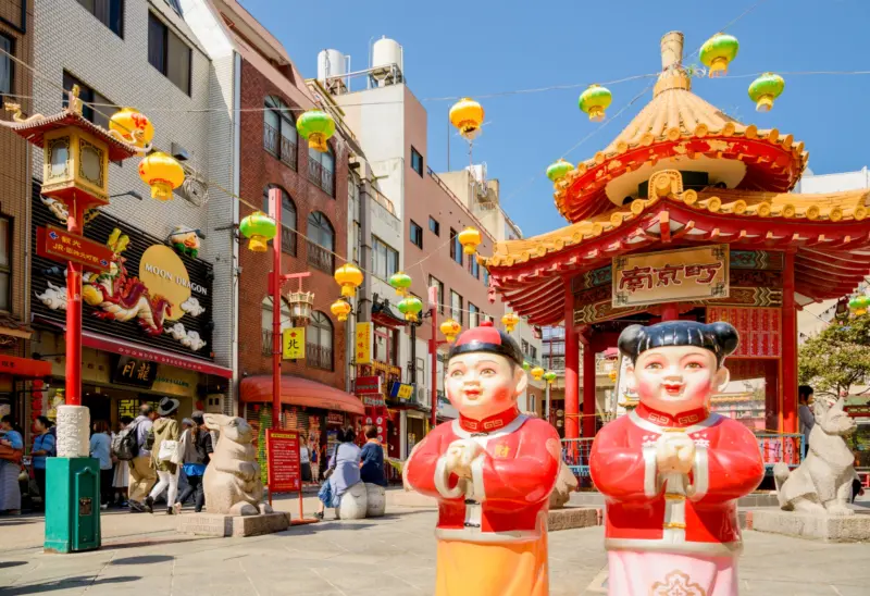 Vibrant streets of Kobe Chinatown