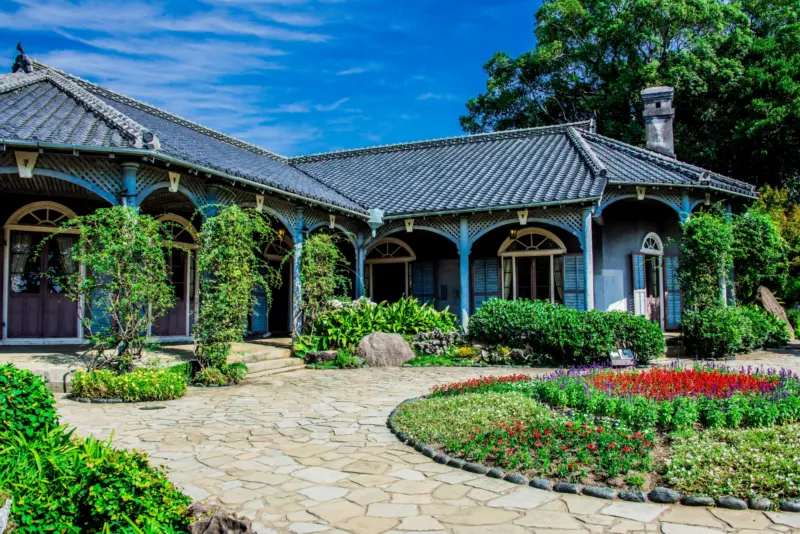 Historic Western-style buildings and gardens at Glover Garden overlooking Nagasaki Harbor