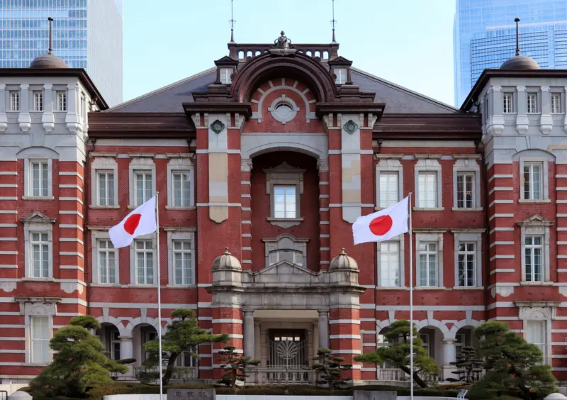 Red-brick Tokyo Station building