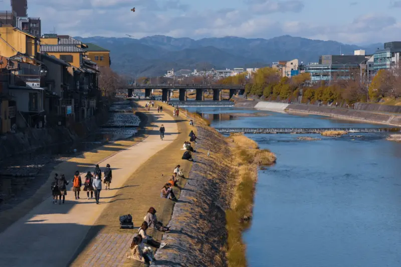 Kamo River in Kyoto