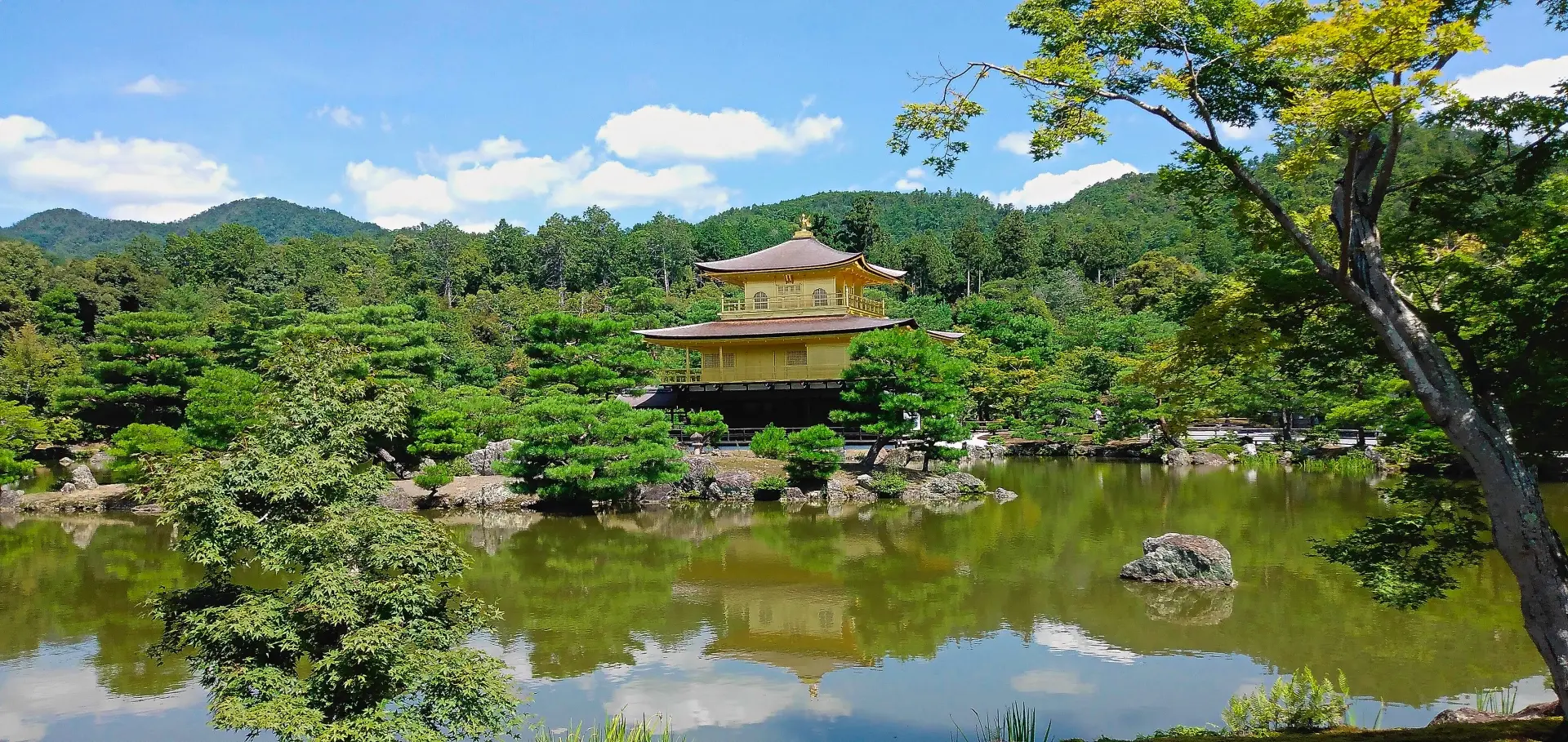 Serene Zen garden at Kinkaku-ji