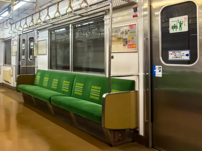  A JR Senseki Line train arriving at Matsushima-Kaigan Station.
