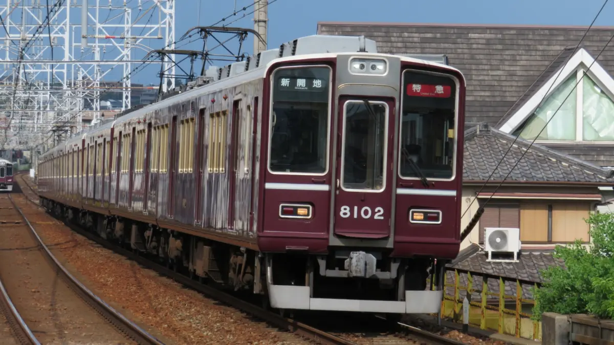 Hankyu Railway train heading to Kobe.