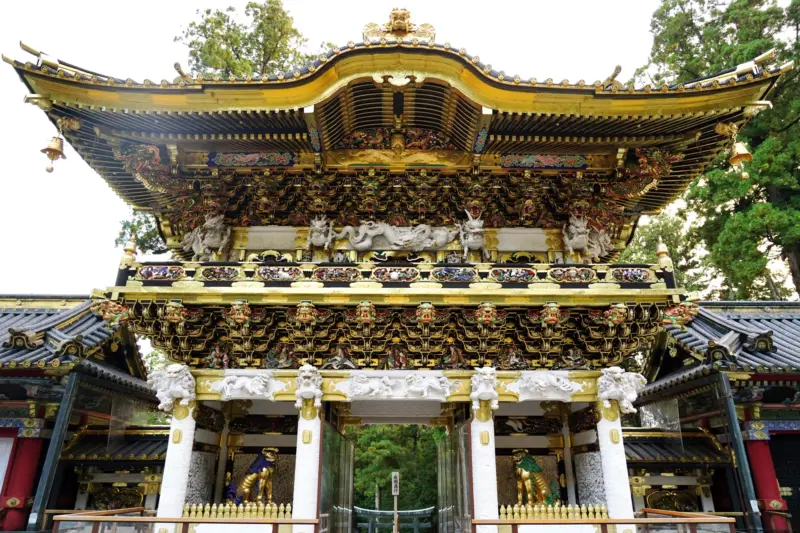 Nikko Toshogu Shrine with intricate carvings and vibrant colors