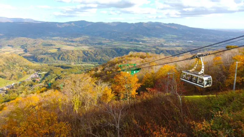 View of Mount Usu and Lake Toya