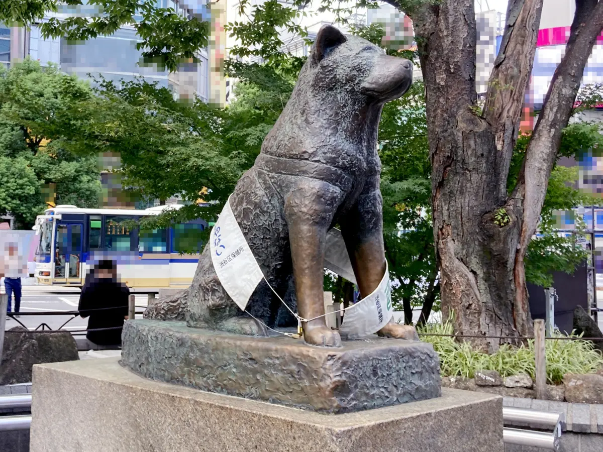 Hachiko Statue near tokyo Shibuya Crossing
