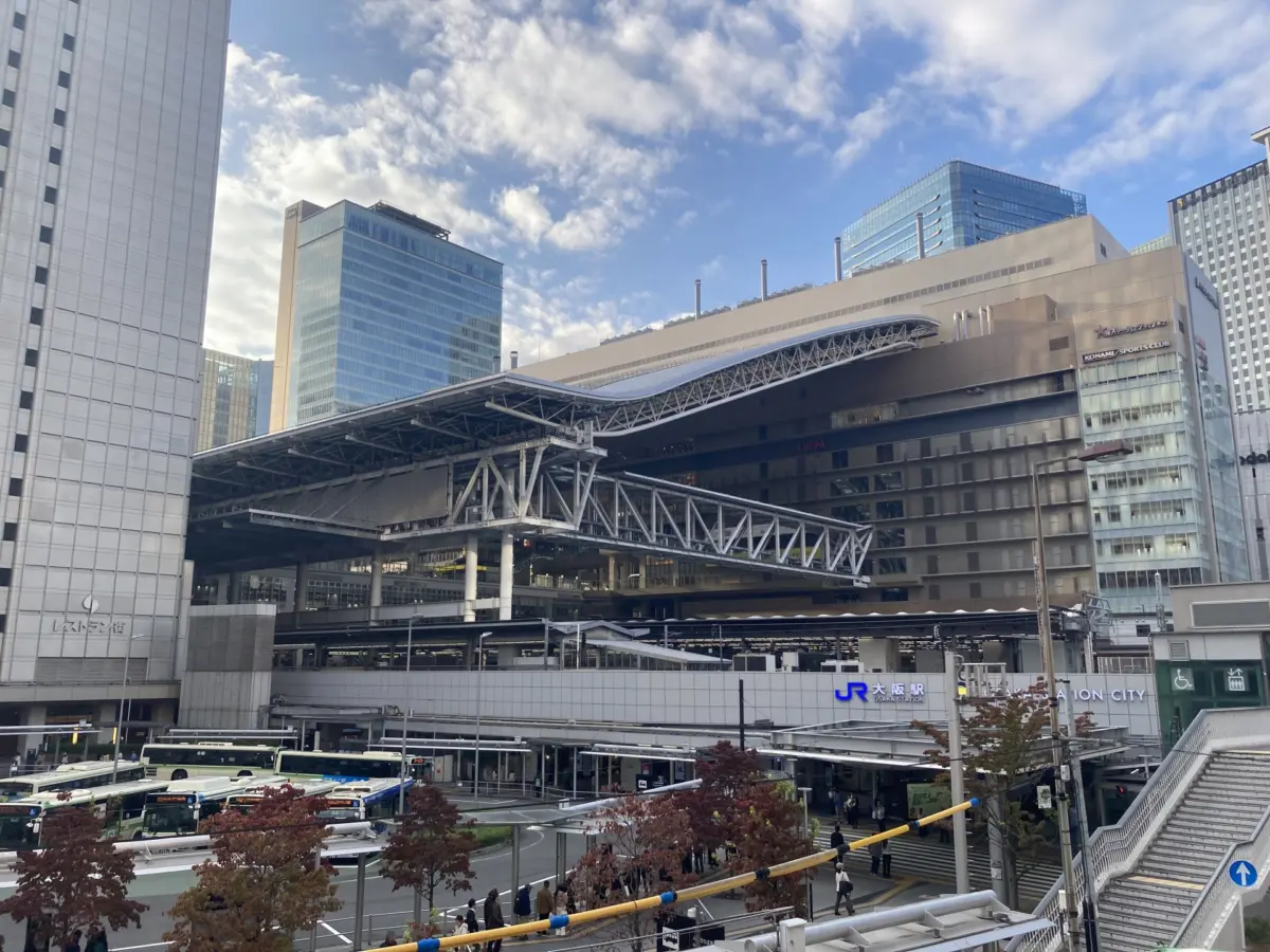  The modern architecture of JR Osaka Station.