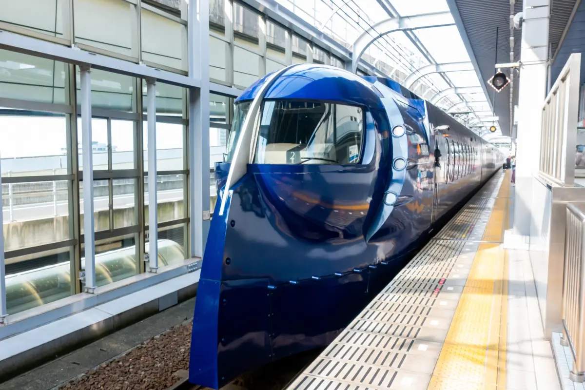 Nankai Rapit train, a stylish option from Kansai Airport, but not direct to Kyoto.