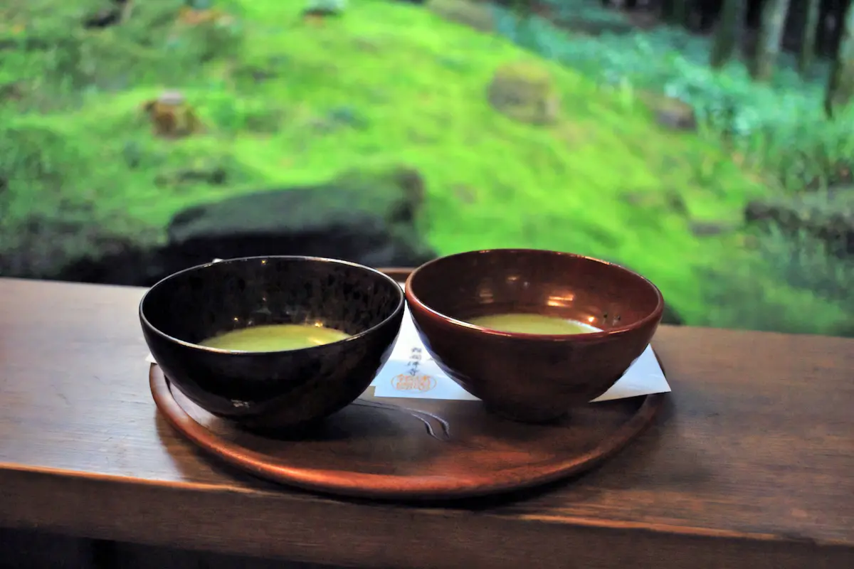 matcha tea house in houkokuji