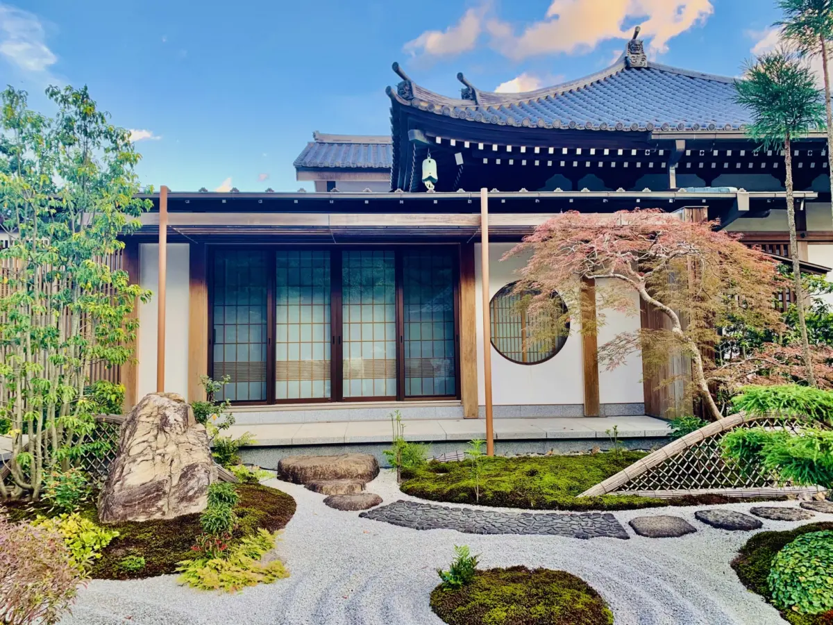 A serene Zen rock garden at Hase-dera Temple, showcasing Japanese minimalism