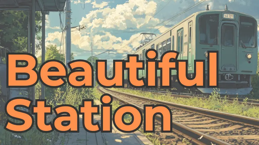 beautiful train station in japan
