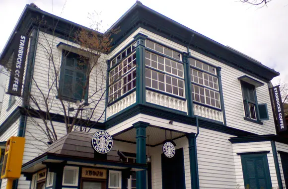 Kobe Kitano Ijinkan Starbucks in a historic Western-style house