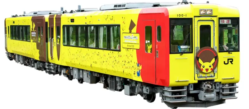 Pokémon-themed train in Japan