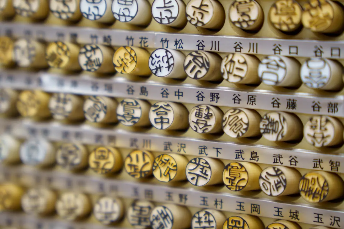 Examples of Japanese names written in kanji