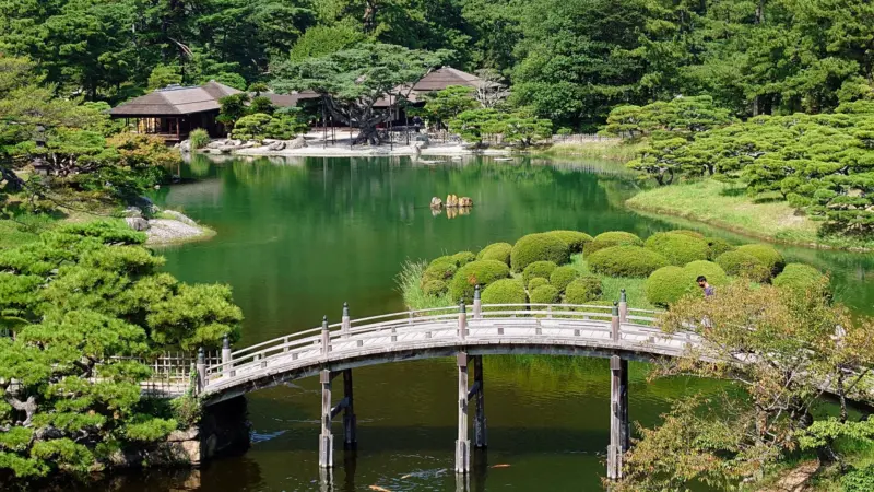 Ritsurin Garden, a traditional garden in Kagawa.