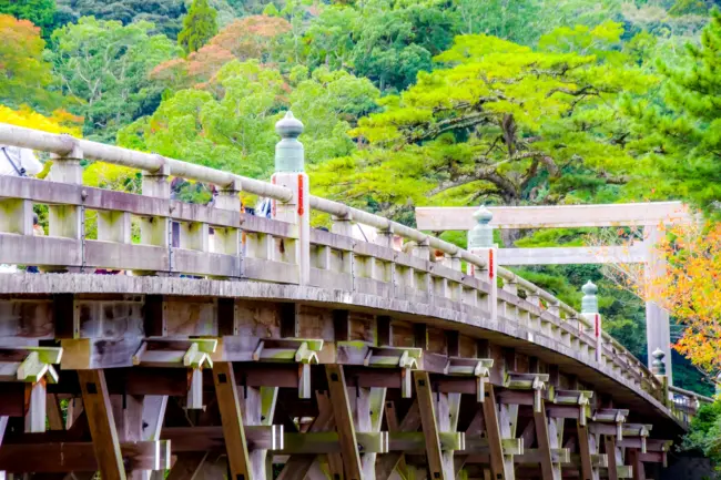 Ise Grand Shrine, a sacred Shinto site surrounded by ancient forests in Mie, Japan.