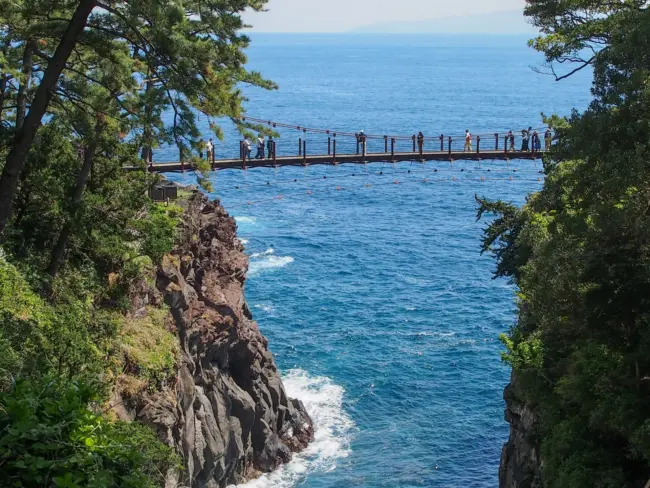 The rugged Jogasaki Coast, featuring cliffs and scenic walking trails.