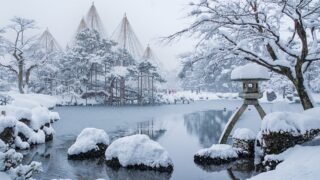 Kenrokuen Garden, a beautiful landscape garden in Ishikawa.