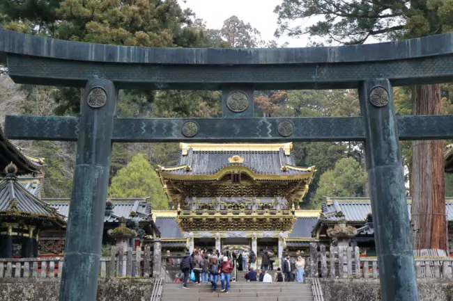 Nikko’s Toshogu Shrine, a UNESCO World Heritage site surrounded by lush forests.