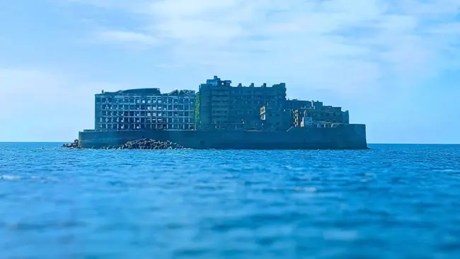 The abandoned industrial ruins of Hashima Island, also known as Gunkanjima, in Nagasaki.
