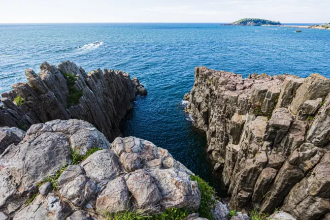 The dramatic Tojinbo Cliffs, a natural marvel along the Sea of Japan.