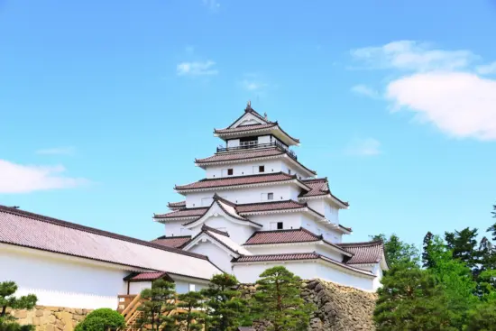 Tsuruga Castle in Aizu-Wakamatsu, a symbol of samurai heritage in Fukushima.