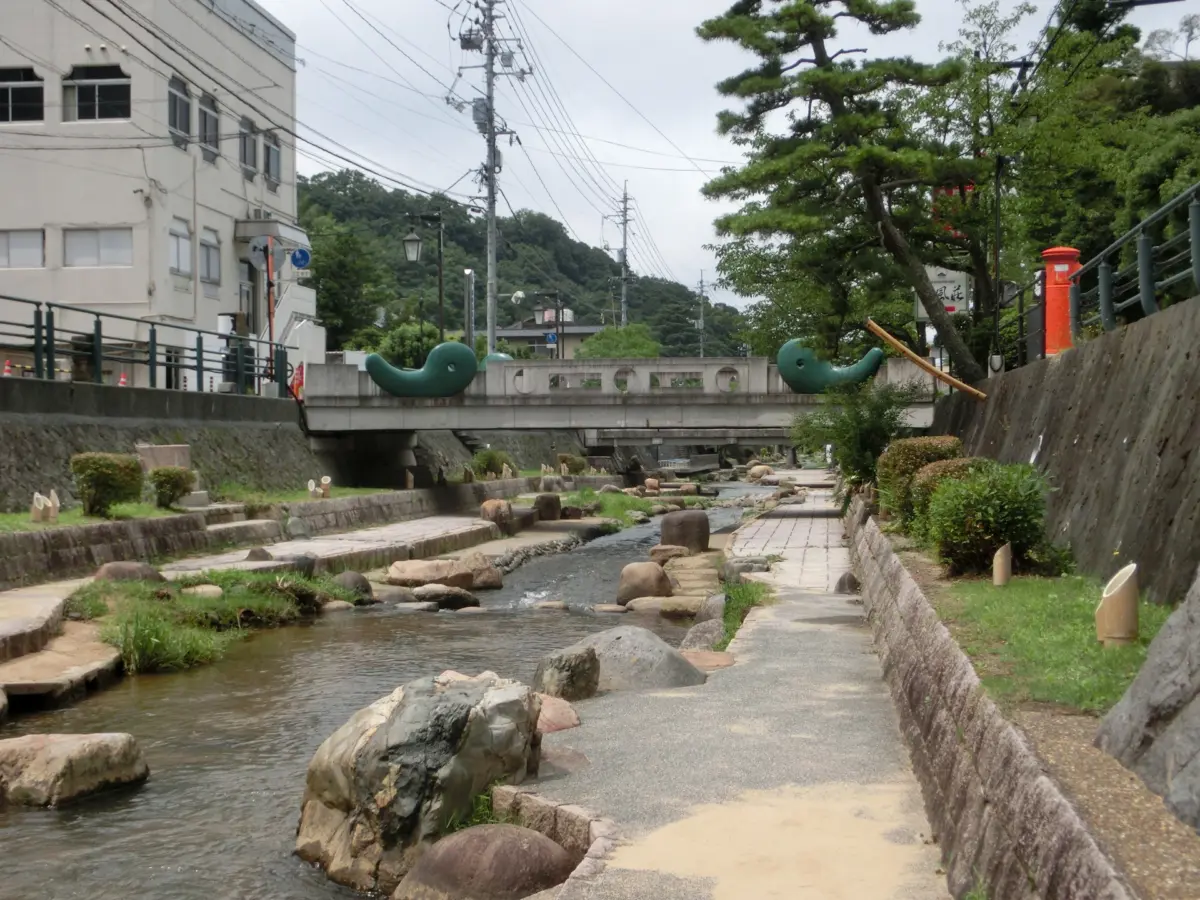 A serene hot spring bath at Tamatsukuri Onsen in Shimane, Japan.