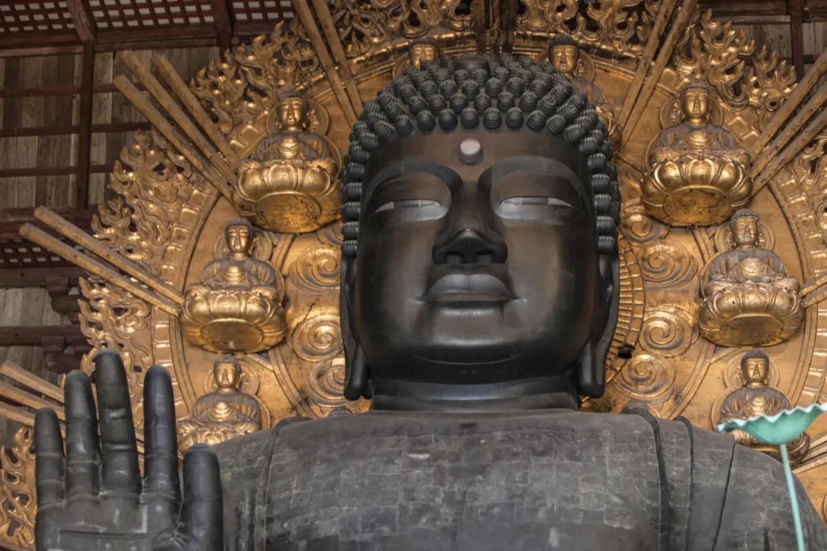 The Great Buddha of Nara at Todai-ji Temple, an iconic landmark of Japanese culture and traditions