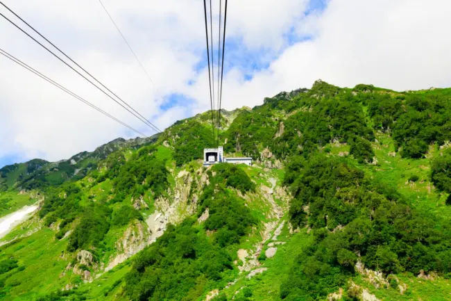 The towering snow walls of the Tateyama Kurobe Alpine Route.