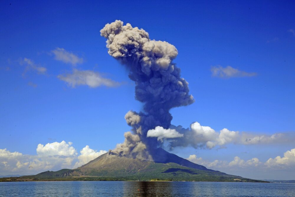 Sakurajima, an iconic volcanic island in Kagoshima.