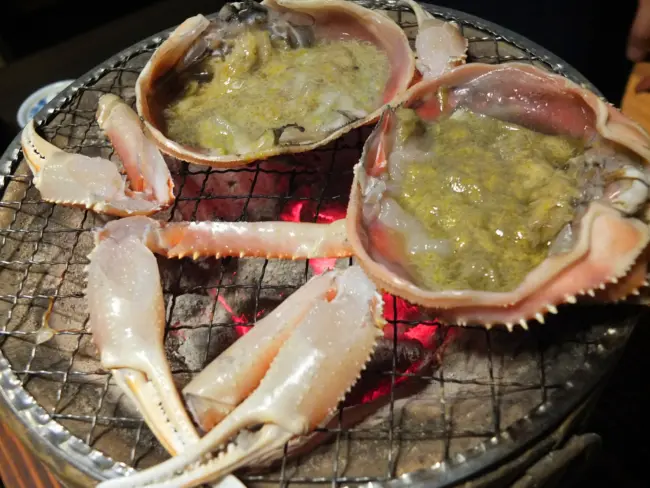 Crab dishes cooked on the stove top