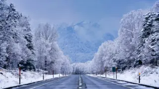 A serene snowy landscape in Hokkaido, showcasing the region's winter beauty; perfect for photo spots Hokkaido.