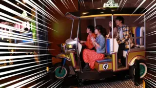 A thrilling roller coaster inside Tokyo Joypolis Odaiba.