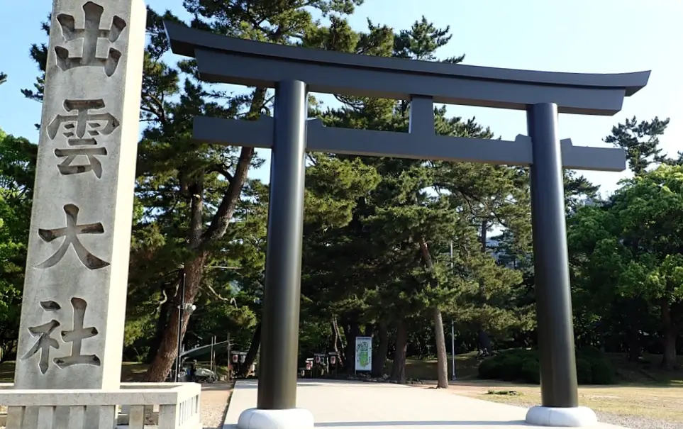 The grand torii gate leading to Izumo Taisha Shrine in Shimane, Japan.